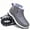 Gray, variant on Knivor Men High-top Winter Snow Boots Hook & Loop Slip-Resistant Cushion Wearproof Sole Faux Fur Warm Outdoor Winter Shoes