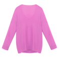 thumbnail image 4 of Baqcunre Sweaters For Women Women Fashion V Neck Loose Pullover Solid Color Long Sleeves Sweater Tops Womens Tops Hoodies For Women Hot Pink M, 4 of 6