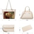 thumbnail image 5 of Women Handbags Set 4pcs Purses for Women Tote Bags Satchel Shoulder Bag Wristlet Bag Clutch Purse for Women, 5 of 8
