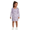 thumbnail image 2 of Wonder Nation Toddler Girls Long Sleeve Fleece Sleep Gown, Sizes 2T-5T, 2 of 5
