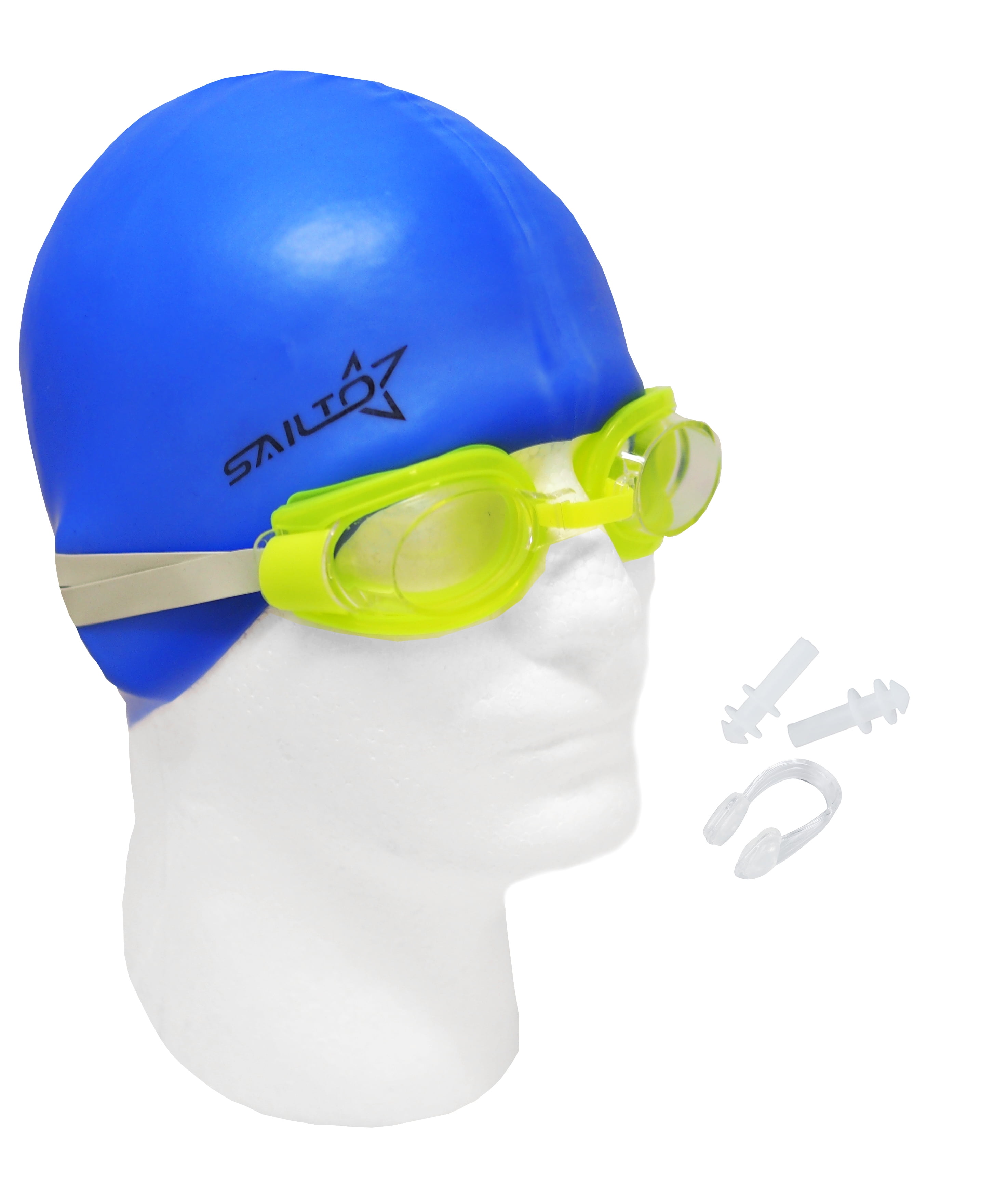 SkyBlue Silicone Swimming Cap High Elastcity 1 PCS Anti-allergy for kids 