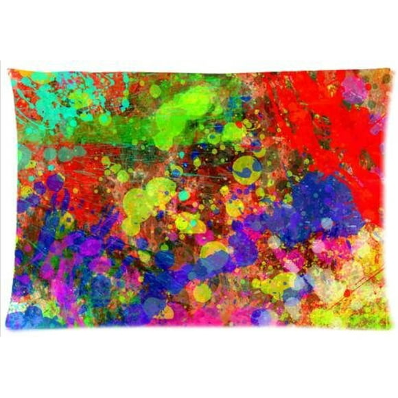 RYLABLUE Paint Splatter Pillow Case Pillowcases Cushion Case Cover 20x30 inches