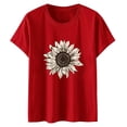 thumbnail image 4 of Fiudx Ofertas Flash Del Día Solo En Línea Blusa de Manga Corta con Estampado de Moda para Mujer, Divertida Camiseta con Cuello Redondo, 4 of 4