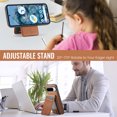 thumbnail image 3 of TECH CIRCLE Wallet Case for Google Pixel 9 Pro/Pixel 9, Detachable 2-in-1 Stand RFID Blocking 4 Card Slot Wireless Charging Protective PU Leather Folio Case for Google Pixel 9 Pro/Pixel 9 2024,Brown, 3 of 8