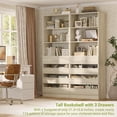 thumbnail image 6 of Homieasy 2-Pack Space-Saving Modular Closet Organizer with 8 Drawers & Adjustable Shelves - Expandable Wood Storage Cabinet for Bedroom/Entryway, Easy Assembly Tall Armoire Wardrobe Units ,White Oak, 6 of 6