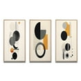 thumbnail image 2 of Designart "Minimal Circular Geometric Art V" Modern Geometric Framed Wall Art Set Of 3 - Beige Abstract Frame Canvas Set For Living Room Decor, 2 of 6