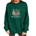 thumbnail image 4 of Craaazy Women's Christmas Shirt Long Sleeve Merry Christmas Sweatshirts Casual Pullover Tops Gifts, 4 of 9