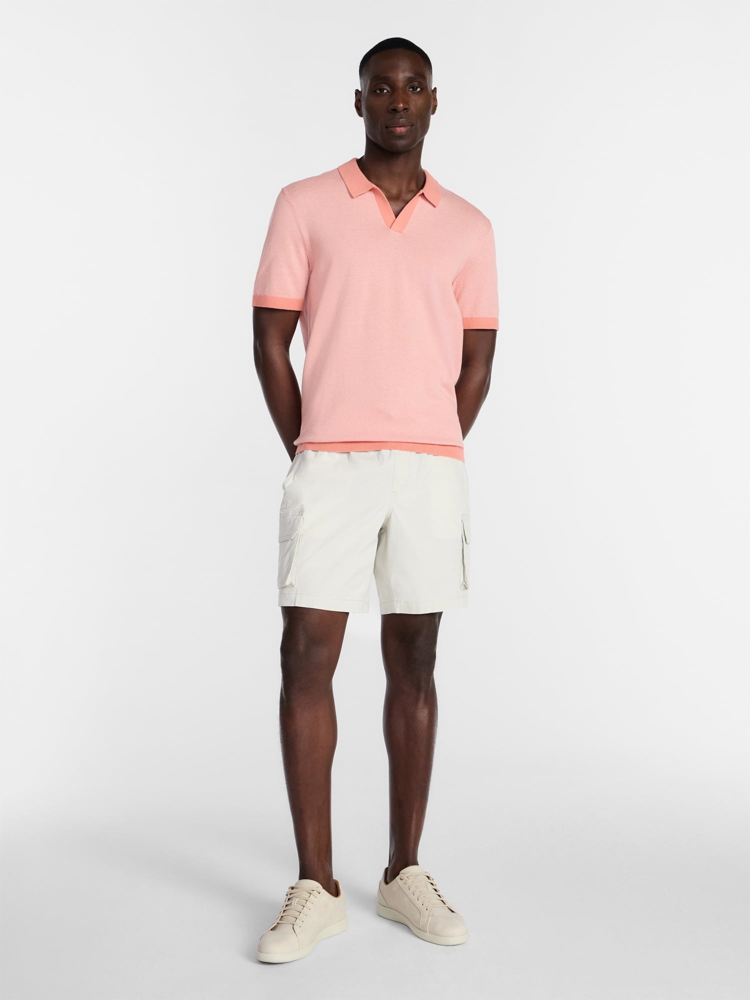 George Men's Knit Johnny Collar Polo Shirt, Sizes S-5XL
