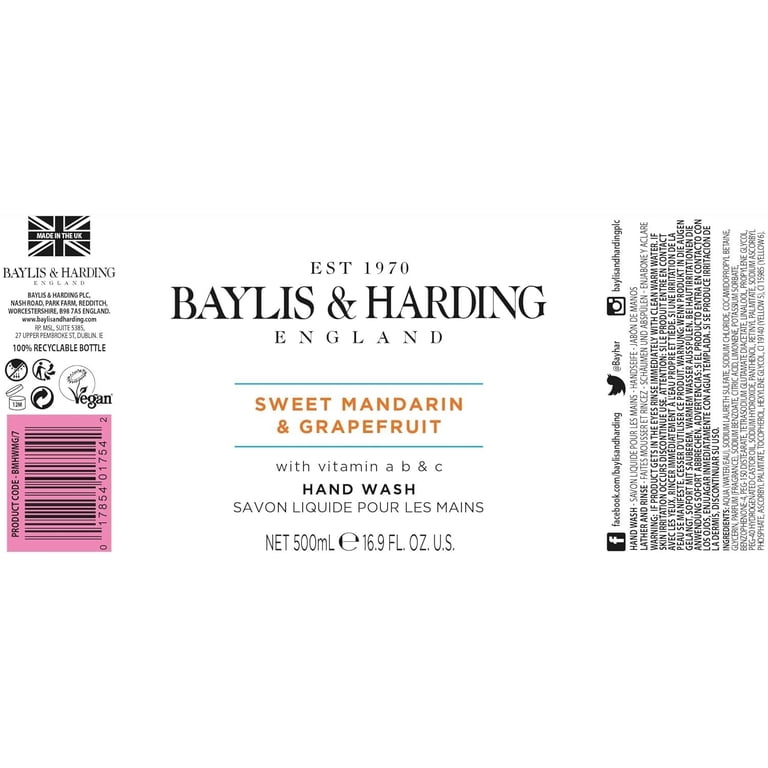Baylis and Harding, Hand Wash, 16.9 oz, Sweet Mandarin