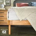 thumbnail image 4 of Walker Edison Mid-Century Wood King Bed with Curved Upholstered Headboard - English Oak/Grey, 4 of 14