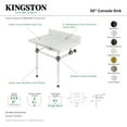 thumbnail image 2 of Kingston Brass KVPB3030MA8 Templeton 30" Oval Marble Wall Mounted Bathroom Console -, 2 of 6