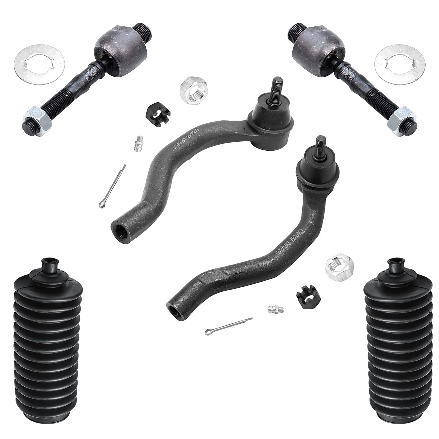 Detroit Axle - Front 16pc Suspension Kit for 2003-2007 Honda Accord 2004-2008 Acura TSX, 4 Control Arms 2 Lower Ball Joints 4 Tie Rods 2 Boots 4 Front Rear Sway Bars Replacement