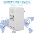 thumbnail image 3 of 100W Convertidor de Poder AC110V / 120V a 220V / 240V Transformador de Adaptador de Viaje Convertidor de Subida y Bajada de Voltaje, 3 of 5