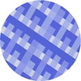 thumbnail image 1 of Ahgly Company Indoor Round Patterned Day Sky Blue Area Rugs, 4' Round, 1 of 6