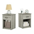 thumbnail image 2 of Pemberly Row Nightstand with Handle with One Drawer in Set of 2 French Oak Gray, 2 of 5