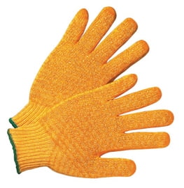 Orange Medium Pack of 12 Liberty Glove & Safety 4707 PVC Two-Sided Clear Honeycomb Glove with Elastic Knit Wrist