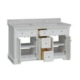 thumbnail image 5 of Sydney 60" Double Bathroom Vanity with White Cabinet and Carrara Marble Top, 5 of 6