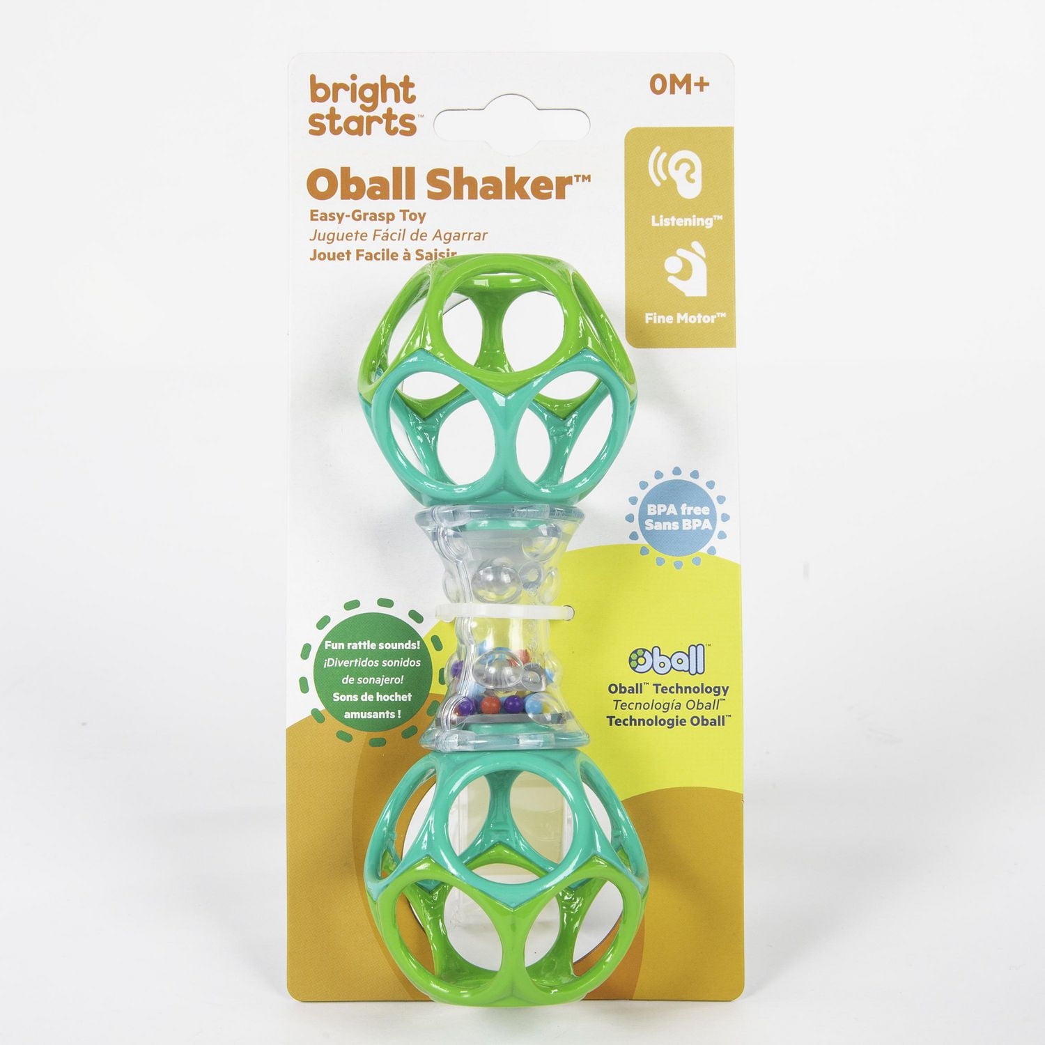 Bright Starts Oball Shaker Toy, 0 - 36 months