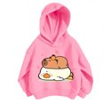 thumbnail image 4 of Byoo Girls Hoodie Cartoon Cute Capybara Print Pullover Hooded Sweatshirt for Kids, 4 of 4