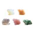 thumbnail image 2 of Kearding Figuras de conejito de cristal, tallada de animales, conejo, animales, bonita, estatua hecha a mano, mesa, decoración del Type3 NO3, 2 of 6