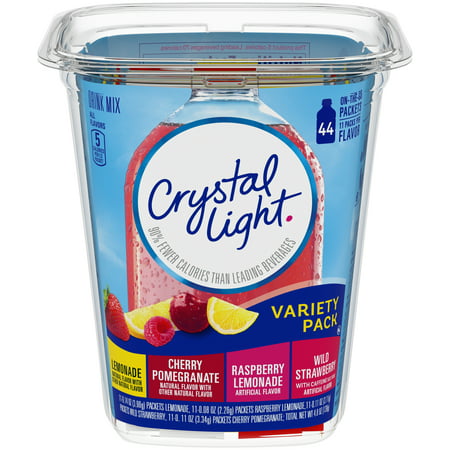 Crystal Light On-The-Go Variety Pack Powdered Drink Mix, 44 ct - 4.84 oz (Best Green Drink Powder 2019)