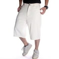 thumbnail image 2 of QHFBli Mens Baggy Jeans Men's Hop Large Loose Falling Solid Color Double Pocket Sports and Leisure Jeans Leg Pants, 2 of 9