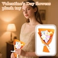 thumbnail image 5 of Valentine's Day Flower Bouquet Plush Toy – “Love For You” Cute Stuffed Gift for Her, Soft Plush Flowers,Orange, for Girlfriend, Wife, or Friend, 5 of 6