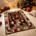 thumbnail image 4 of 3D Christmas Rug, Christmas Optical Illusion Square Mat, Christmas Optical Illusion Area Mat, Crystal Fleece Non‑Slip Christmas Rug for Living Room Xmas Holiday Home Decor, 4 of 7
