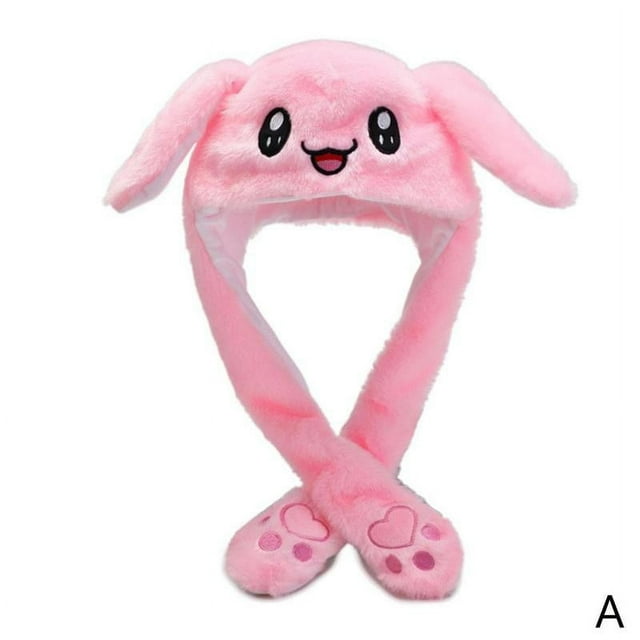 Funny Rabbit Bunny Ear Moving Hat Cap Soft Plush Cute Hat Toy 2022 HOT F7T0