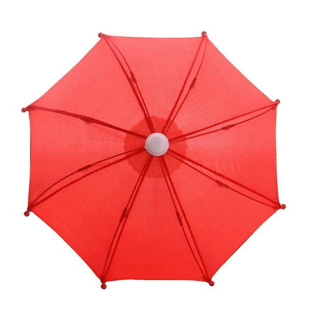 Flmtop Doll Umbrella Cute Decorative Solid Color Dollhouse Open Close Umbrella Decoration Daily Use