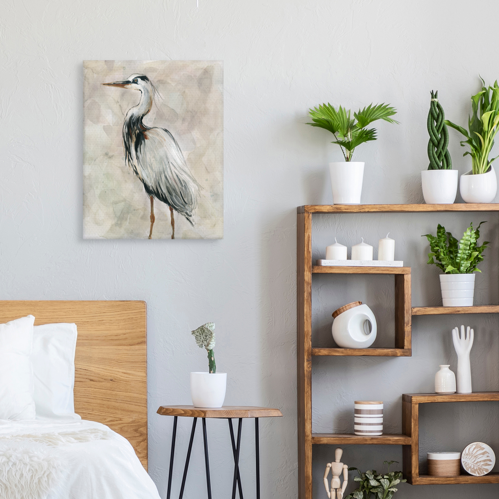 Crane at Dusk II by Carol Robinson Canvas Art Print