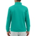 thumbnail image 4 of Homeyce Quarter Zip Sweatshirts for Men Stand Collar Long Sleeve Sweatshirts Lightweight Casual Active Pullover 1/4 Zip Solid Color Polo Sweater with Pocket,Turquoise L, 4 of 7