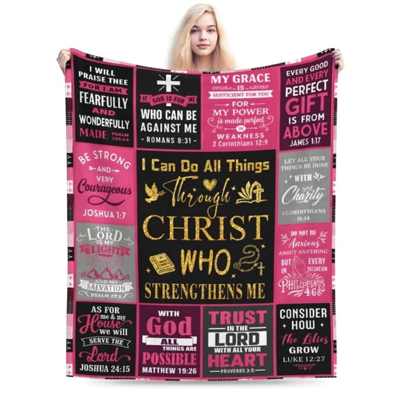 Christian Gifts for Women, Christian Gifts, Religious Gifts for Women, Inspirational Birthday Gifts, Catholic Spiritual Blanket 50x40