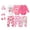 Pink, variant on KIMI BEAR Preemie Baby Girl Layette Set Shower Gift Sets 3 Packs Romper Pants Sets Long Sleeves Bodysuit with Hat Headband Gloves 9pcs Clothing Purple
