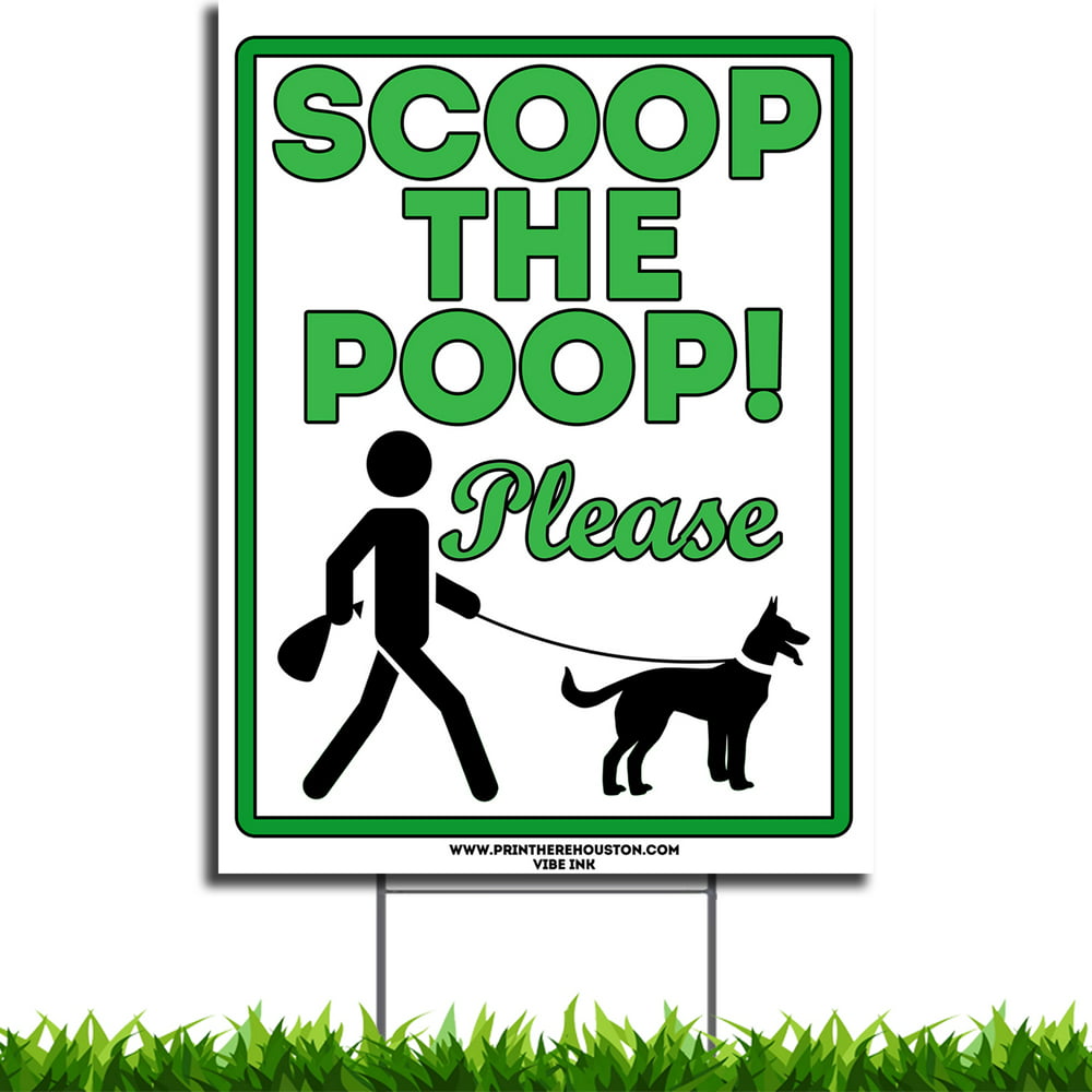 Vibe Ink 9 X 12 Scoop The Poop Please Clean Up After Your Dog No