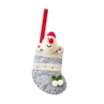 thumbnail image 4 of Medias navideñas colgantes, bolsa de almacenamiento, regalo para chimenea navideña Gris, 4 of 9