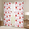 thumbnail image 2 of Homewish Cartoon Red Strawberry Curtains Pack of 2 (42x84 Each) for Female Men Adults,Dreamy Princess Curtains Blackout,Pink Geometric Stripes Bedroom Curtains,Ultra Soft Home Decor, 2 of 6