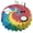 Colorful Rainbow Tie, variant on Colorful Tie Dye Mandala Pattern Round Tablecloth 60"x60",Wrinkle Wipeable Table Cloth for Kitchen Dining Room Picnic Patio Party