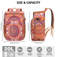 thumbnail image 2 of Mandala Boho Tribal Backpack Cooler, Ethnic Abstract Pattern Waterproof Leakproof Cooler Bag, Insulated Picnic Backpack for Travel, 2 of 6