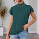 thumbnail image 1 of Fiudx Tops para Mujer Blusa de Manga Corta con Volantes Sólidos, Informal, Cómoda Ya La Moda para Mujer, 1 of 4