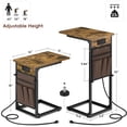 thumbnail image 3 of Mesa auxiliar en forma de C Vagusicc de altura ajustable con carga, 3 of 9