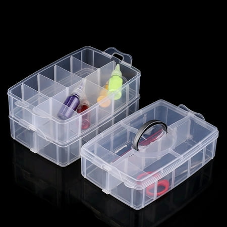 Practical Plastic Storage Box Container Case 30 Organizer Nail Polish Jewelry Craft Makeup Storage Box with A Handle