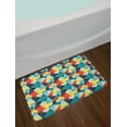 thumbnail image 2 of Abstract Bath Mat, Colorful Geometric Triangles Fractal Unusual Various Forms Artful Hipster Graphic, Non-Slip Plush Mat Bathroom Kitchen Laundry Room Decor, 29.5 X 17.5 Inches, Multicolor, Ambesonne, 2 of 2