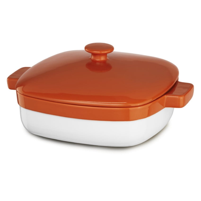 KitchenAid KBLR42CRPN Persimmon Ceramic 4.2Quart Casserole Dish with Lid