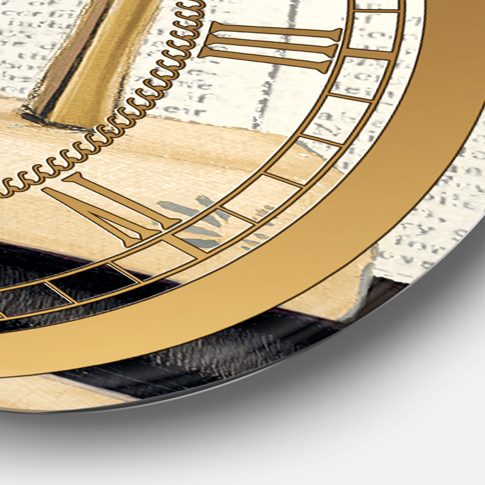 Designart 'Gold Fashion High Hells II' Glam wall clock