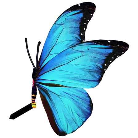 RENACLIPY Garden Stakes, Sky-Blue Acrylic Butterflies, and Festive