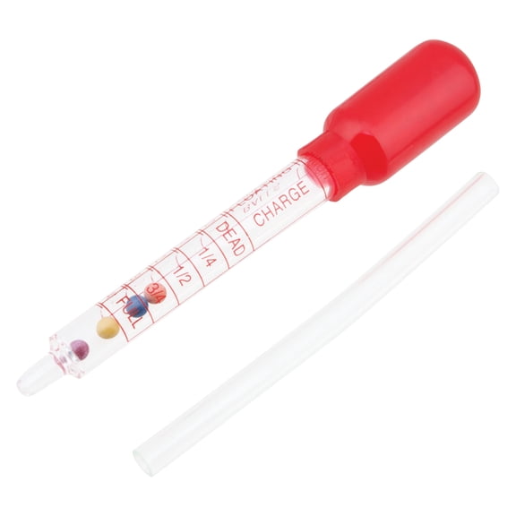 Performance Tool W1666C Battery Tester - Extraction Tube, Color-Coded Balls, Corrosion-Resistant, Red