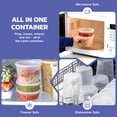 thumbnail image 5 of GUSTO Plastic Deli Containers with Lids 48 Set, 8oz 16oz 32oz Food Storage Containers, Leakproof, BPA Free, Microwave Freezer Dishwasher Safe for Soup, Meal Prep Containers, 5 of 8