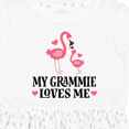 thumbnail image 4 of Inktastic Grammie Loves Me Girl Flamingo Girls Toddler Dress, 4 of 5