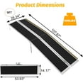 thumbnail image 2 of 9FT Wheelchair Ramp, Portable Aluminum Folding Handicap Ramp, 600 LBS Capacity Non-Slip Threshold Ramp, Mobility Ramp for Home Wheelchairs Steps Doorways, 2 of 7